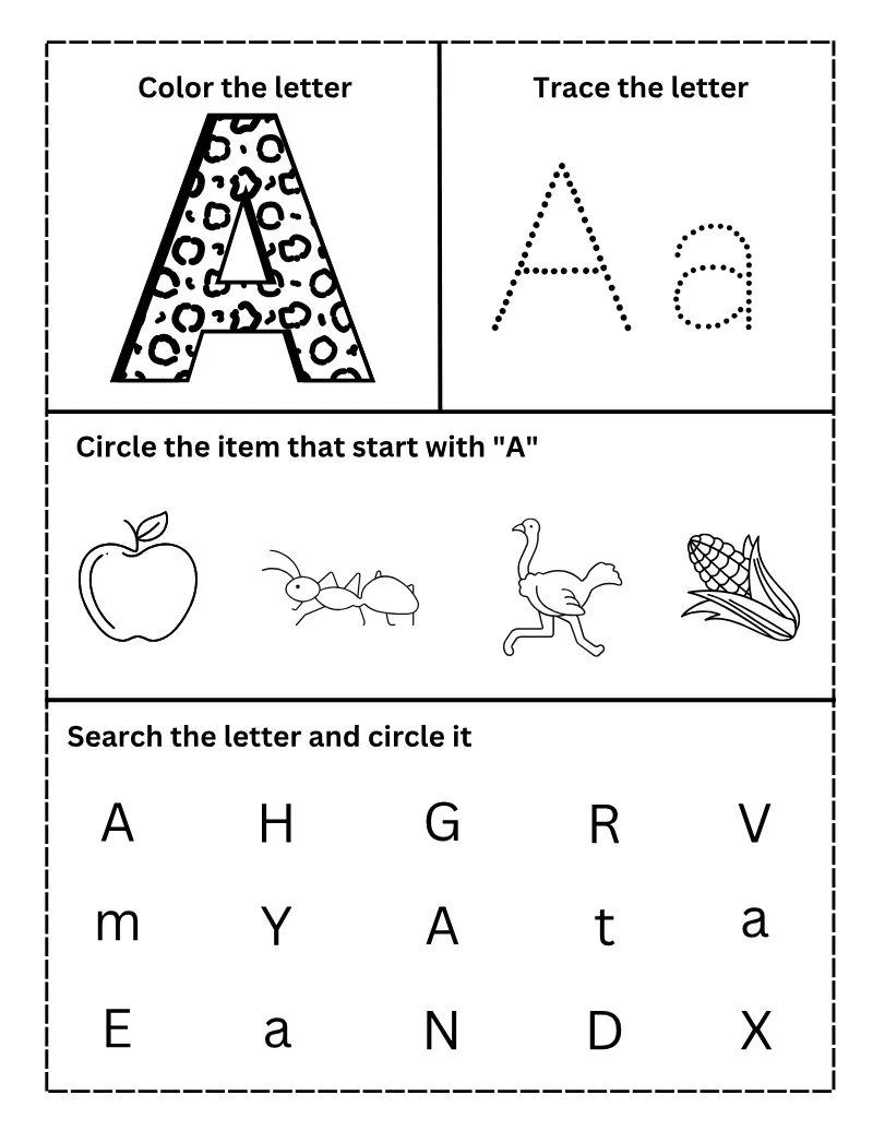 Beginning Sounds 05 — printable worksheet preview