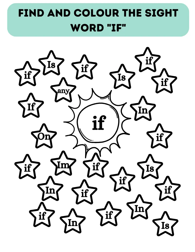 Find the Color — printable worksheet preview