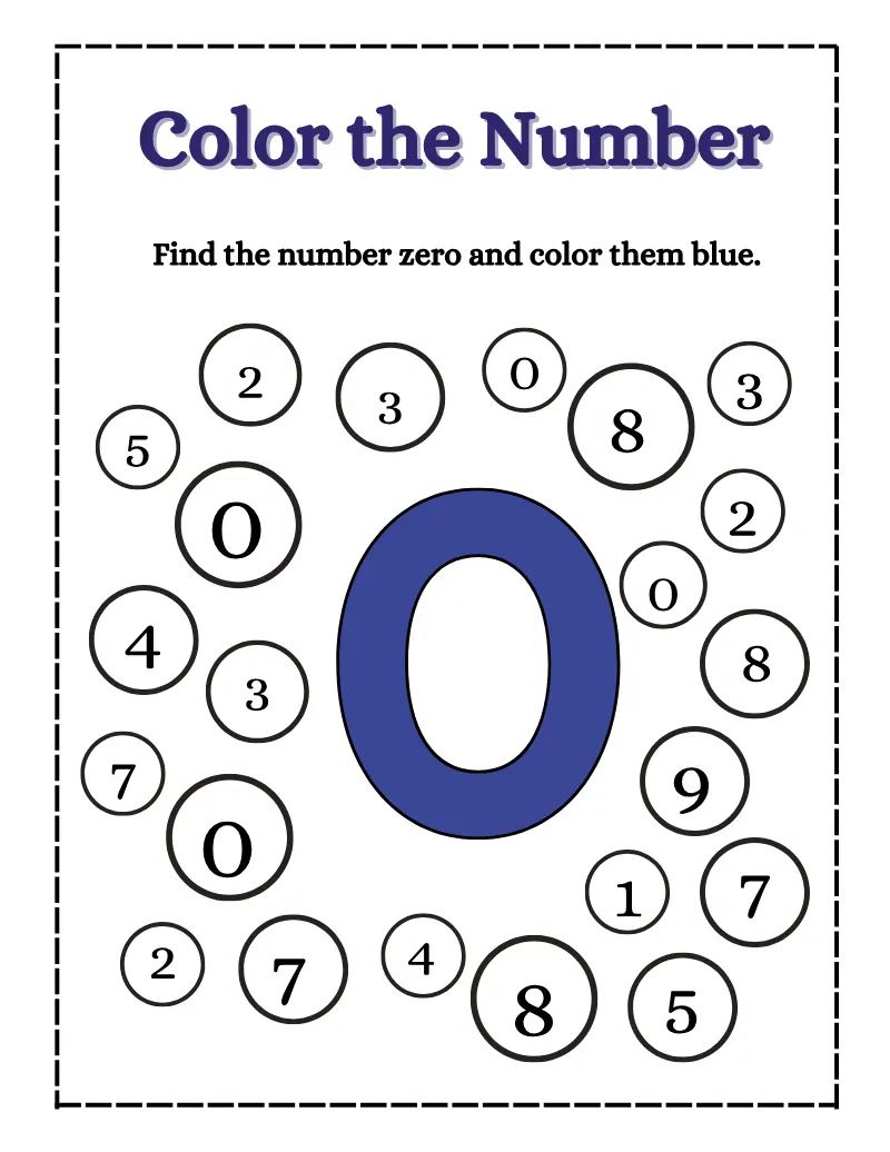Color Numbers — printable worksheet preview