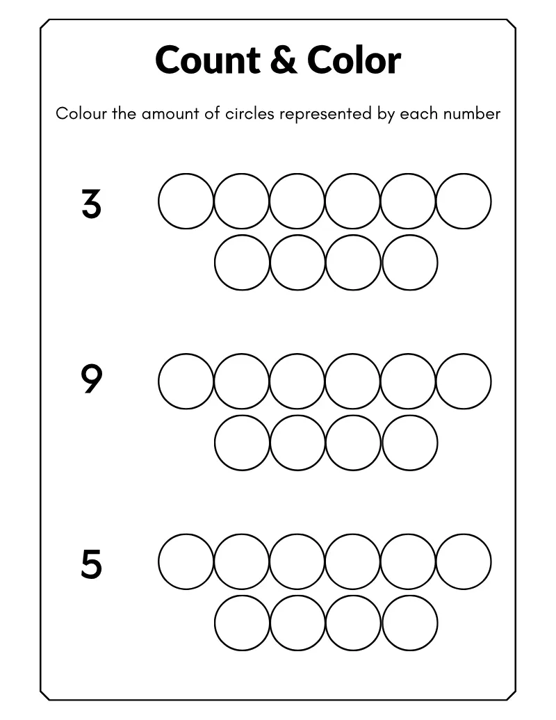 Numbers Coloring 04 — printable worksheet preview