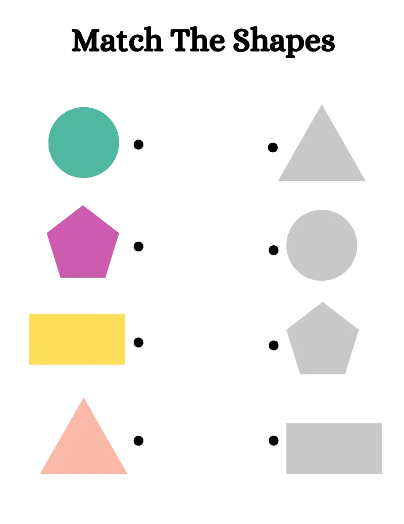 Match Shapes 02 — printable worksheet preview
