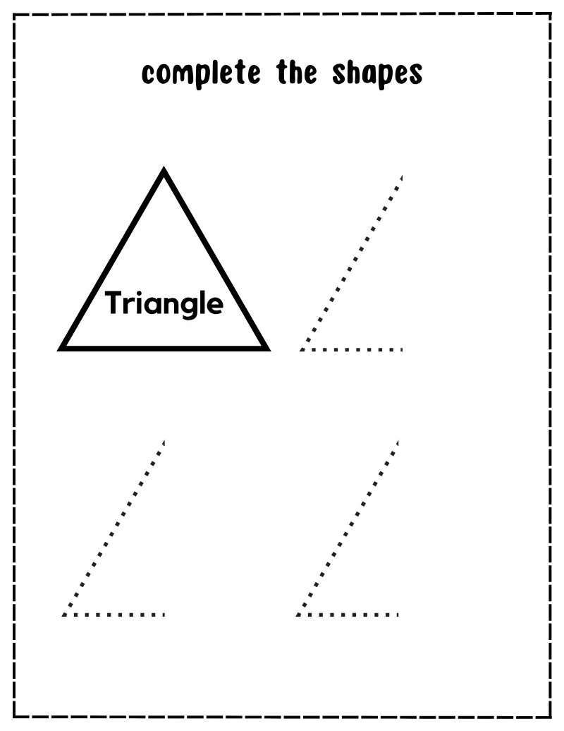 Complete Shapes 01 — printable worksheet preview