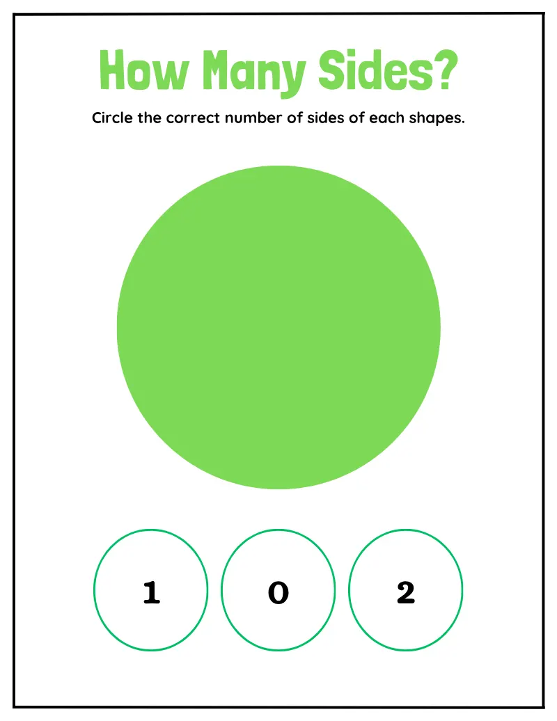 How Many Sides 01 — page 1 of this printable shapes & patterns worksheet