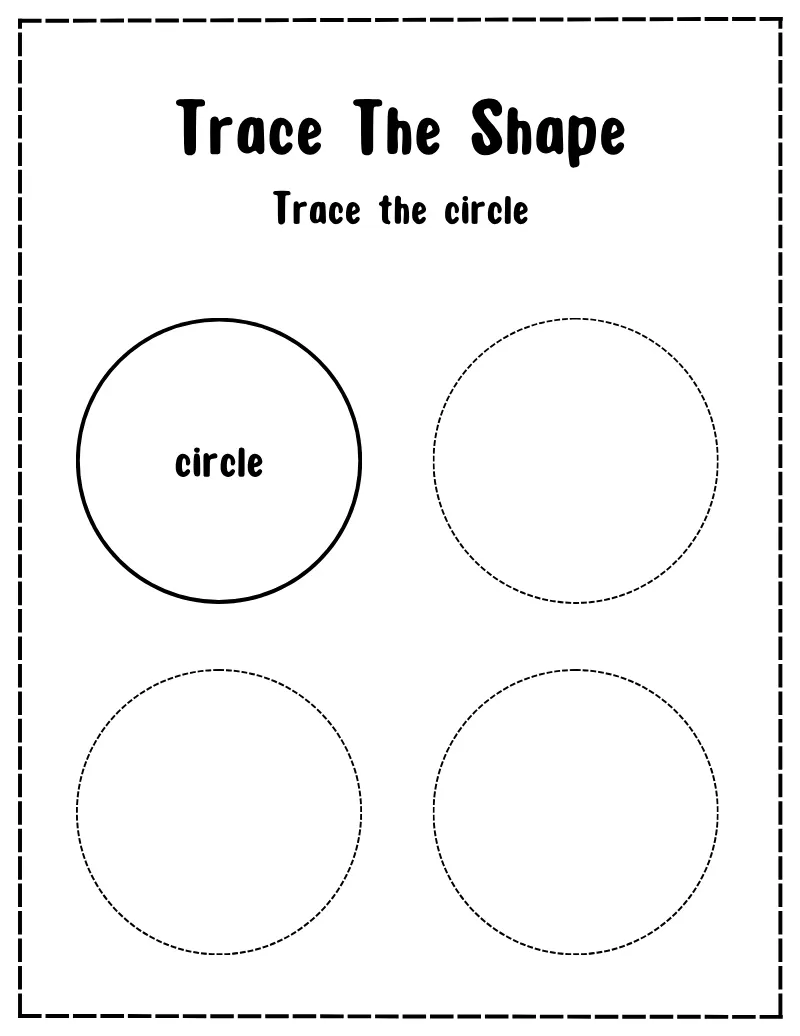 Trace Shape 02 — page 1 of this printable shapes & patterns worksheet