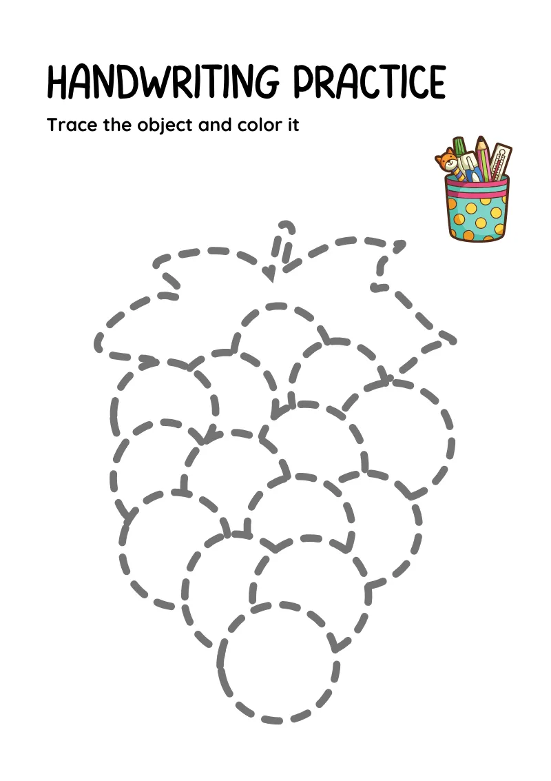 Trace & Color 01 — printable worksheet preview