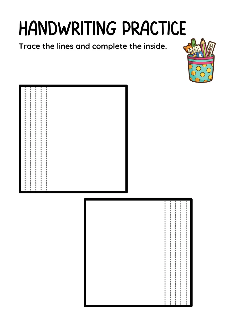 Trace Lines 07 — printable worksheet preview