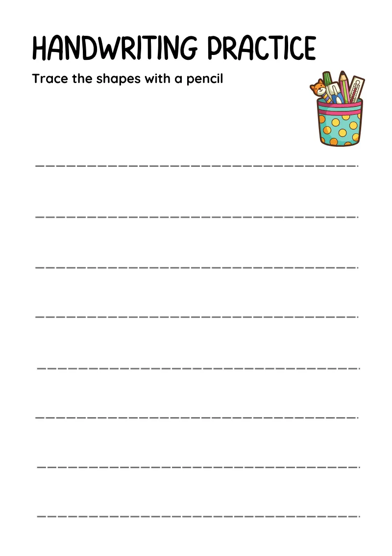 Trace Shapes 02 — page 1 of this printable tracing worksheet