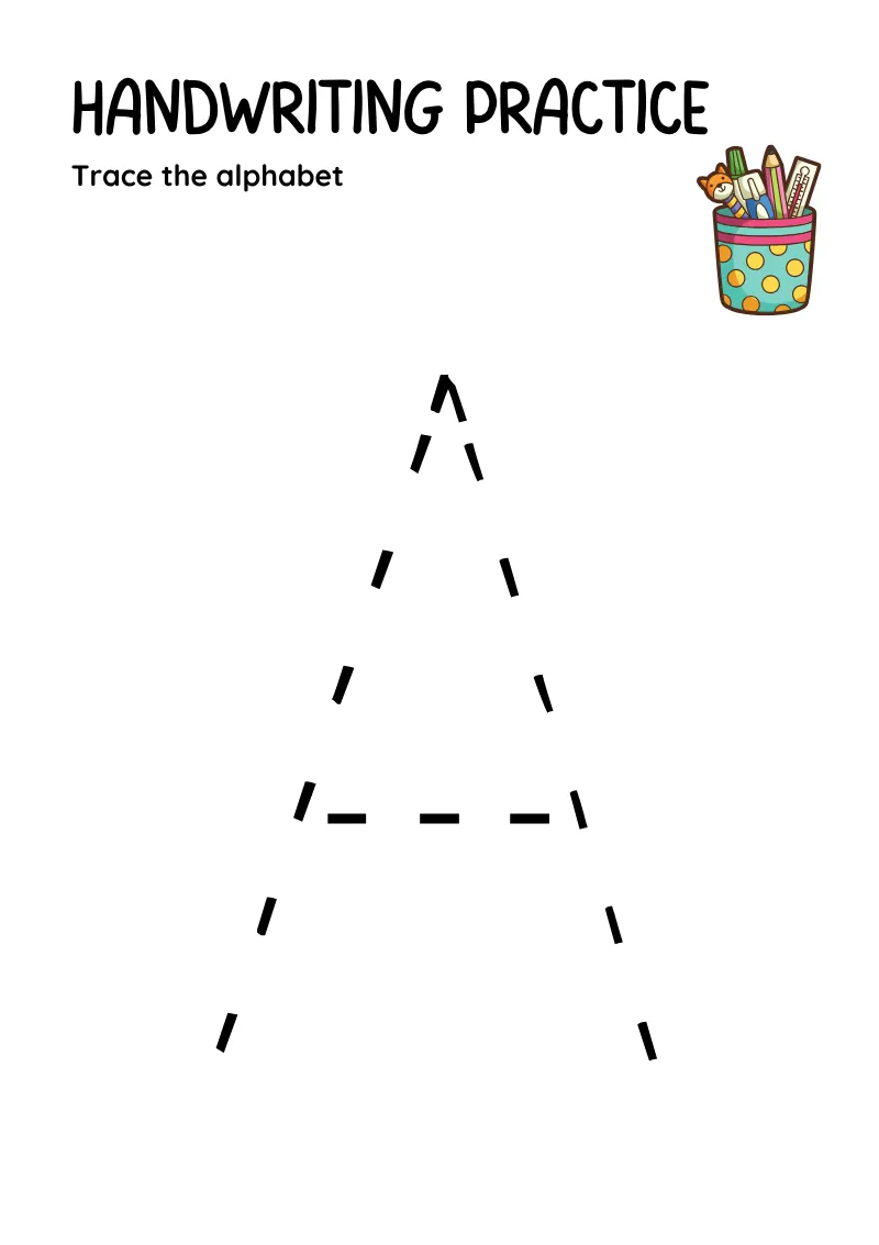 Trace the Alphabet — printable worksheet preview