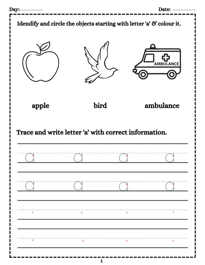 Tracing Practice 07 — printable worksheet preview